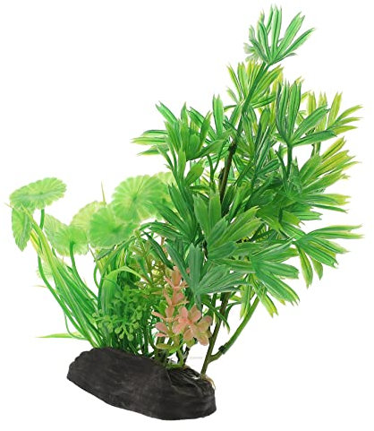 DOITOOL Aménagement Paysager D'aquarium Fausse Plante Daquarium Plantes Artificielles Daquarium Fausses Plantes Aquatiques Betta Fish Tank Plante sous-Marine Terrarium Un Verre Plastique