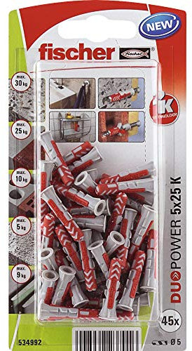 Fischer - Tasselli - 45 tasselli DuoPower 5 x 25 mm - Fischer