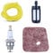 Mtanlo Air Filter for Stihl FS38 FS45 FS46 FS46C FS55 FS55 KM55 KM55C Replacement 4140 124 2800 with MS180 Petrol Filter + L7T/BPMR7A Spark Plug + Oil Hose 63 cm (2.5 x 0.5 cm) 7 in)