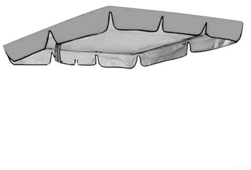 Swing Canopy Cover,190T Replacement Canopy Cover For Swing For Seat 2 Or 3 Seater Garden Swing Cover(164 * 114 * 15cm grey)