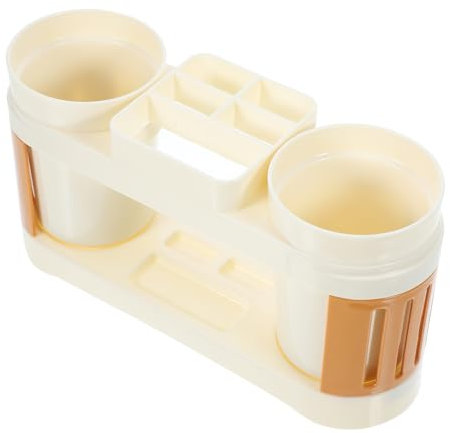 Hoement Zahnbürstenhalter Aus Kieselgur Badezimmer-aufbewahrungsbox Mit Fächern Make-up-pinselbehälter Organizer Für Utensilien