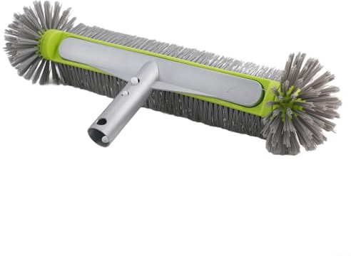 FUBESK Cepillo de limpieza de piscina, cepillo de pared y azulejos de piscina, cabezal de cepillo de limpieza diseñado para una limpieza eficiente de la pared de la piscina, enterrado arriba
