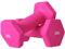 SPORTNOW Set 2 Manubri Esagonali da 2x1 kg in Metallo e Plastica, 2 Manubri Pesi con Impugnatura Antiscivolo, 13x5x5 cm, Rosa