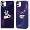 Olgary 2 Stück für iPhone 11 6,1 Zoll Hülle mit Astronaut und Lila Galaxie Cool Muster Durchsichtig Handyhülle Motiv, Transparent Hard PC Stoßfest TPU Bumper Dünn Schutzhülle Case