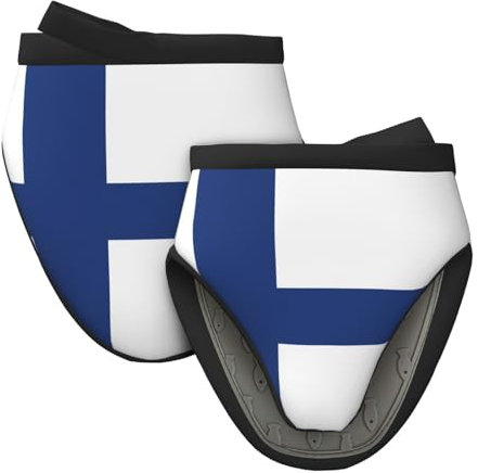 Ofenhandschuhe aus Silikon mit finnischer Flagge, hitzebeständig, 1 Paar zum Backen und Grillen