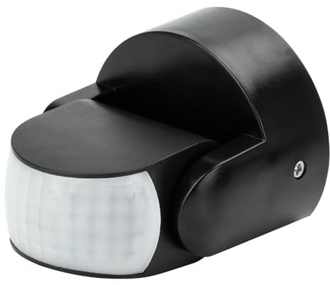Bewegungsmelder Schalter AC220-240V PIR Mini Bewegungsm Wasserdichter Wandsensor Lichtschalter 3-12m Erfassungsbereich Schwarz.
