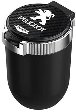 JUZEB Auto Aschenbecher für Peugeot 508 2023, Rostfreie Stähle Auto Aschenbecher Mit Deckel Tragbare Mobiler Aschenbecher Selbstverlöschender Geruchsdicht Aschenbecher Accessoires,C
