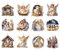 Flkiglm 12 Stück Krippe Schmuck Anhänger Christbaumschmuck Jesus Krippen Ornament Weihnachten Jesus Anhänger Miniatur Krippenfiguren Figuren Krippe Anhänger Acrylic Krippe Anhänger