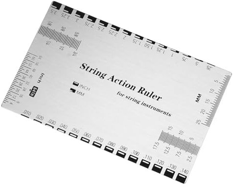 Righello per chitarra per basso elettrico e chitarra acustica, strumento per corde per chitarra, calibro di altezza delle corde, calibro di azione delle corde della chitarra, strumenti di