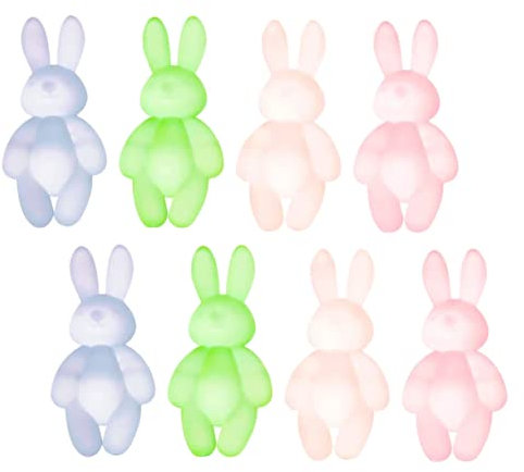 BESPORTBLE 8stücke Teiliges Mini Kaninchen Figuren Niedliche Osterdeko Für Bonsai Und -landschaften Farbige Dekoration Für Garten Und Innenräume