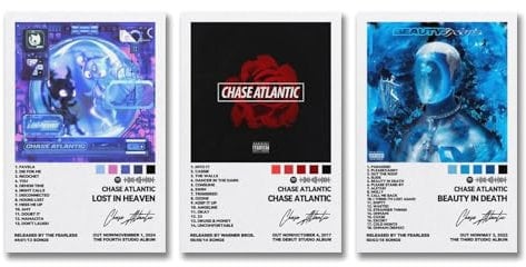 Poster Chase, Atlantik-Musikalbum, Bandcover, Wandkunst, Leinwandposter, Raumdekoration, ästhetischer Druck, Dekoration, 20 x 30 cm, 3 Stück, Stil 2, 3 Stück