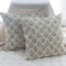 NIULAA Leinen Kissenbezug 45x45 Braun Blumen Kissenbezüge 2er Set Modernes Quadratisch Sofakissen Garten Outdoor-Kissen Kuschelig Kissenhüllen für Wohnzimmer Couch Balkon Landhausstil