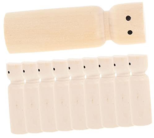 SOPOTUTU 10stücke Holzpuppen Zum Bemalen Diy Handwerk Für Junge Mädchen Unbemalte Holzsteckpuppen Zum Bemalen Für Basteln Holzsteckpuppen-verzierungen Für Sandtischdekor Und Partys