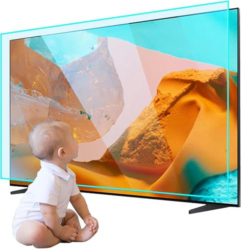 Protecteur d'écran mat antireflet pour téléviseur de 32 à 75 pouces, film anti-rayures et anti-lumière bleue, compatible avec les écrans LCD, LED, OLED 4K et QLED HDTV, 75 pou,75in 1645 X 930mm