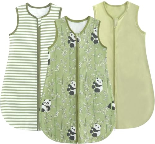 JiAmy 0.5 TOG Baumwoll Baby Schlafsack 0-24 Monate | Unisex Babyschlafsack ohne Ärmel für Neugeborene & Babys
