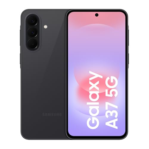 Samsung Galaxy A37 5G, 256GB, Móvil Fino con IA, 8GB, Gran Angular 50MP, Autonomía 2 Días, Batería 5000 mAh, IP68, Garantía del Fabricante 3 Años + 1 Año Extra, Color Gris (Versión Española)