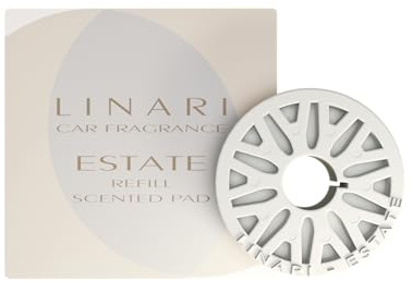 LINARI Autoparfum Auto Duft Innenraum ESTATE Refill – Nachfüllbarer Autoduft für die Lüftung | Edler Lufterfrischer im Metall-Design | Luxus Auto Zubehör Innenraum
