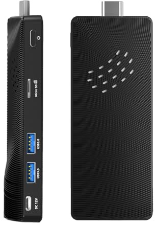 OuuOee Mini PC Stick Fanless, Micro Desktop Computer Pentium J3455, 4GB RAM 64GB eMMC, Dual Gigabit Ethernet, 4K@60Hz Output, WiFi BT 5.0 for Industrial IOT, Business, Office & Digital Signage