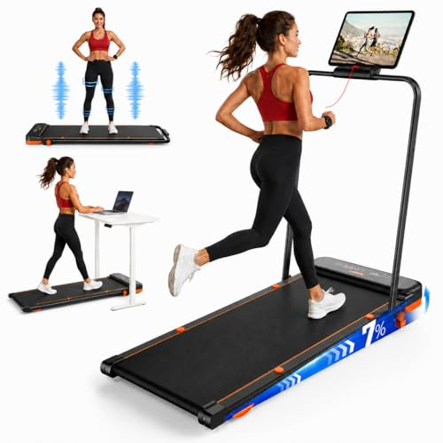 JOLAUF Laufband Klappbar mit Steigung für intensives Workout | 7%-18%Steigung,2.5-4.5-PS-Motor,12-16km/h,APP,LED-Display,bis 136-180kg,Dämpfung