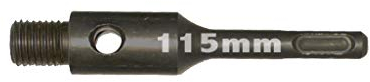 V 2.0 SDS-Plus Adapter/Verlängerung M16 in 115 mm für Diamant Hohlbohrkrone Laser geschweißt. Aufnahme-Schaft für Dosensenker, Bohrkrone, Dosenbohrer, Kernbohrer, Kernbohrkrone, Steckdosenbohrer