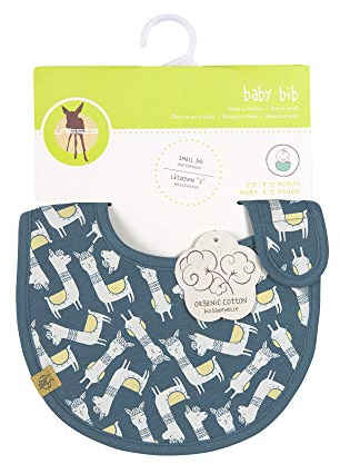 LÄSSIG Baby Lätzchen wasserabweisend Klettverschluss Baumwolle/Baby Bib Small, Glama Lama
