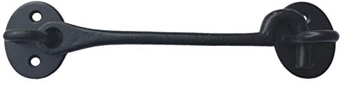 Linx® Cabin Hook Malleable 200mm (8 Inch), Black, Pack of 2