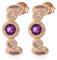 XEN Steckcreolen mit Amethyst und Weißtopas ca. 2,87 ct. rosèvergoldet