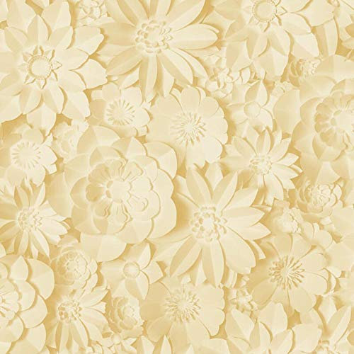3D Effect Floral Wallpaper Flowers Yellow Mustard Washable Fine Decor Dimensions from Y�L