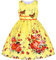Sunny Fashion Vestito Bambina Cotone Rosa Doppio Cravatta a Farfalla Festa 4-5 Anni