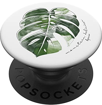 PopSockets NEU Fensterblatt Monstera Variegata Pflanze Blatt Niedlich PopSockets mit austauschbarem PopGrip