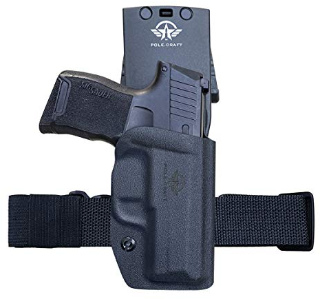P365 Holster OWB Kydex for Sig Sauer P365 / P365 SAS Pistol Case, Sig P365 SAS Holster, Außerhalb Bund tragen tragen 1.5-2 Inch Belt Clip with Leggings, P365 Gun Zubehör (Black, Right Hand)