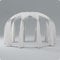 Astreea Igloo Baldachin L, Canopy, Garten Pavillon wasserabweisend aus Aluminium mit Beleuchtung, Pavillon rund, Gartenlaube, Pergola, Sonnenschirm