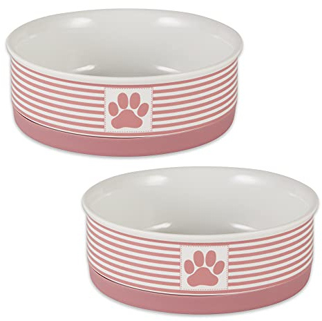 Bone Dry Paw & Patch Keramik-Haustier-Kollektion, mittelgroß, 15,2 x 5,2 cm, Rose, 2 Stück