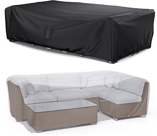 Schutzhülle Gartenmöbel 200x160x70cm, wasserdichte Abdeckung für Gartenmöbel 600D Oxford-Gewebe , Trunk Anti-UV, Outdoor-Tischabdeckung mit Luftauslass für Tische und Stühle, Sofas, Rattanmöbel