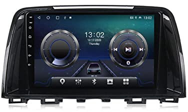 MGYQ Android Radio for Mazda 6 2012-2017 Headunit Navigation 9 Inch IPS Touch Screen Car Stereo Wireless Carplay Wired Android Auto Bluetooth 4G LTE Wifi Reversing Camera,6+128G
