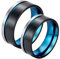 Bishilin Eheringe Paarepreis Edelstahl, Tricolor Matt Ringe 8MM Damen Gr.54 (17.2) + Herren Gr.57 (18.1) Verlobungsringe Nickelfrei Paar Ringe Set