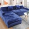 DZWAZD Sofabezug l Form, Samt elastisch sofabezug 1/2/3 sitzer Sofa überzug ecksofa bezug sofaüberwurf l Form/u Form Couch überzug Couch überwurf couchbezug l Form sofahusse