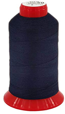 fuwi Jeansgarn J80 Stapelgarn Nr. 80, 1700 Meter - Nähgarn für die Haushaltsnähmaschine, matte Denim-Optik 0158 - Dunkelblau
