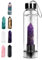 Tyuodna Crystal Quartz Glass Water Bottle, Portable Proof Leak Gemstone Bottle 550ml (Amethyst)