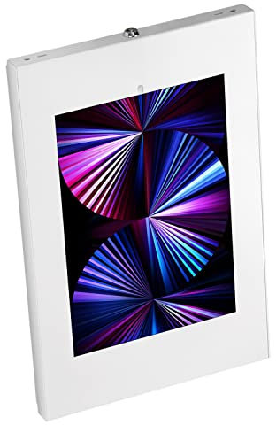 Allcam IPA2620EN Anti-theft Steel Security Enclosure Wall Mount Wallet compatible with 10.2 - 11 iPad/iPad Air in White