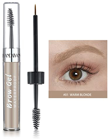 Lucoss Gel para Cejas,Dura Hasta 24 Horas,Tinte para Cejas,Gel Cejas Impermeable a Prueba de Manchas,Marrón Oscuro/Negro/Rubio/Auburn/Gris