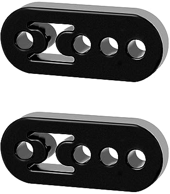 QWORK® 2 Piezas Colgadores de Tubos de Escape 4 Agujeros Colgadores Goma para la Mayoría de los Coches