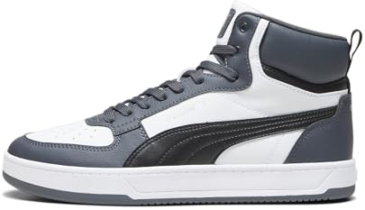 Puma Unisex Adults Puma Caven 2.0 Mid Sneakers, Puma White-Puma Black-Strong Gray-Puma Silver, 10 UK