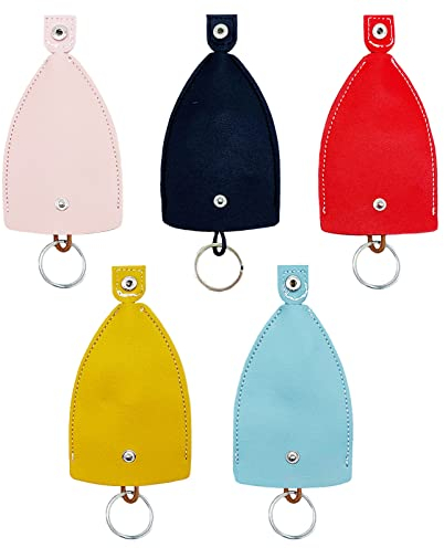 TSHAOUN 5 Stücke Kreative Schlüsseltasche zum Ziehen Schlüsselkasten Schlüsselhalter Inklusive Schlüsselring Abdeckung zum Schutz der Schlüssel für Hausschlüssel, Autoschlüssels (5 Colors)