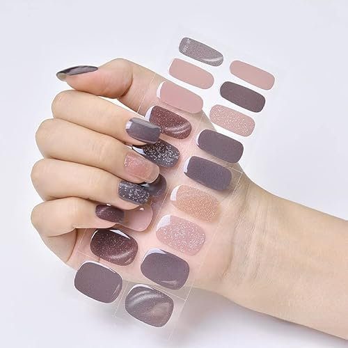 INS High Gloss Aurora Cat's Eye Korean UV Semi-curado Semi-horneado Gel Nail Patch Parche de uñas de segunda generación (1 juego / 24 piezas de pegatinas de uñas) (JK265)