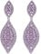 EVER FAITH Light Purple Earrings Sparkly Crystal Teardrop Statement Drop Dangle Pierced Earring Costume Jewellery for Women