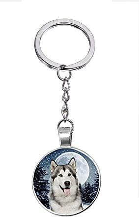 Porte-Clés Original, Porte-Clés Loups, Plusieurs Modèles au Choix, Couple, Amour, Forêt, Nature, Porte-Clés Animaux, Personnalisable, avec ou sans Prénom (Style 5)