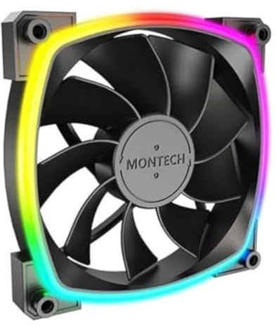 Montech RX120 PWM Black 120mm Reversible ARGB Case Fan