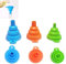SHUBEIEUMI Lot de 3 Entonnoirs Pliables en Silicone, 3 Tailles, pour la Cuisine, pour Transfert Liquide Alimentaire