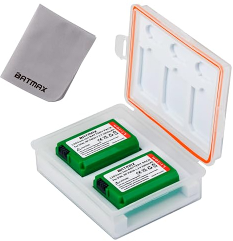 Batmax 2Pcs NP-FW50 Akku mit Akkufach und Speicherkartenetui Kompatibel mit Sony Alpha a6500 a6300 a6000 a7s a7 a7s a5100 a5000 a7r a7 ii, DSC-RX10/10M4/10M3/10M2, NEX 3/5/7 Serie